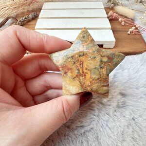 Beautiful Small Crazy Lace Agate Star